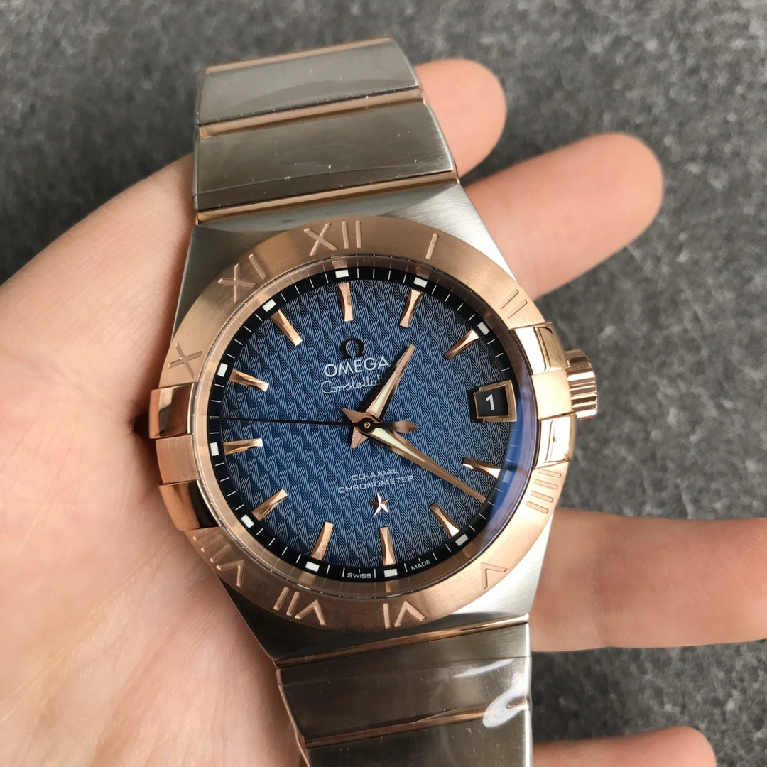 Versatile CBD Factory Omega Constellation Co-Axial 38mm Two-Tone Blue Pattern Dial (123.20.38.21.03.001) 1:1 Super Clone – DD8500 Movement 321